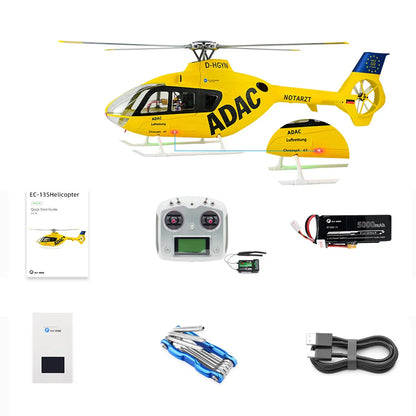 FLYWING EC135 RC Helicopter LED Light ACE Flight Control EC135 Scale Helicopter 470 Size RC Helicopters 4 Blade 6CH RC Helicopte