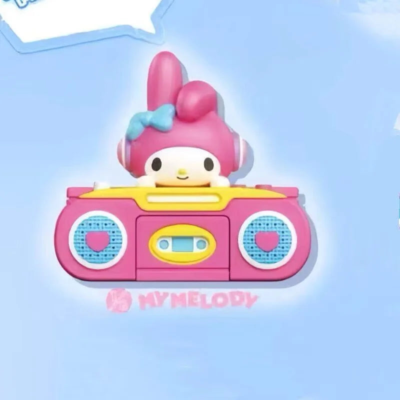 In Stock Hello KT Retro Tape Recorder Blind Box Talking Collectible Figure Desktop Ornament Cute Gift For Anime Fans Kids