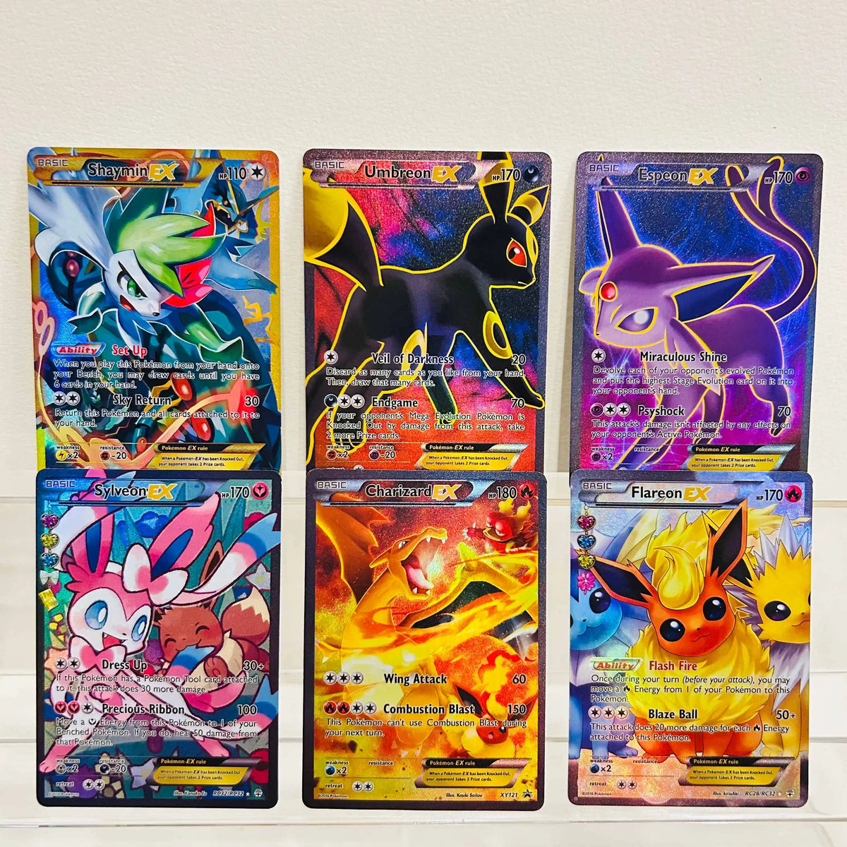 Sylveon EX RC32/RC32 English Card Holographic Foil Texture DIY Premium Anime Collection Card