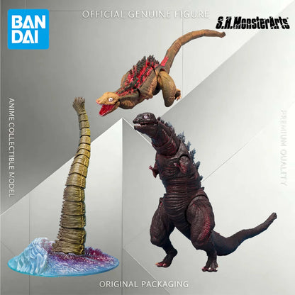 Original Genuine Bandai Shmonsterarts Shin Godzilla 2Nd 3Rd Form Giant Unidentified Creature Set Figure Anime Action Collectible
