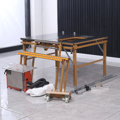 Multi-functional Push Table Saw Precision Guide Rail Folding Electric Panel Saw Kit with Cutting Saw Banding Machine Option Saw