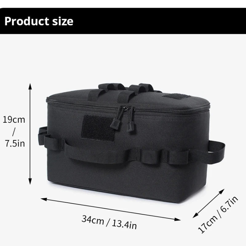 Outdoor Camping Gas Tank Storage Bag Large Capacity Ground Nail Tool Bag Gas Canister Picnic Cookware Utensils Kit Bag