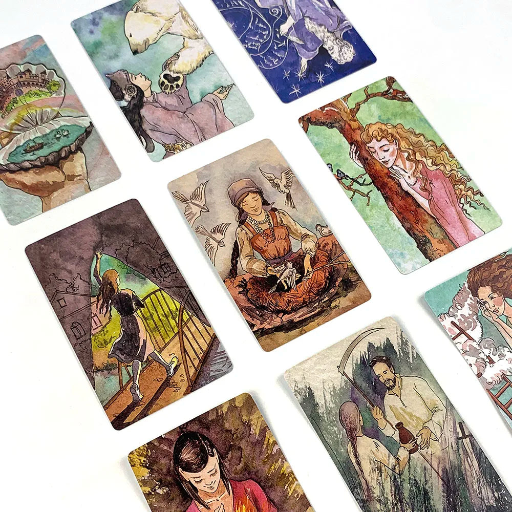 Russian Tarot: Chпa Poдa Tapo Tarot Cards Deck Fate Divination Board Game With Paper Multiplayer Interactive Cards Game