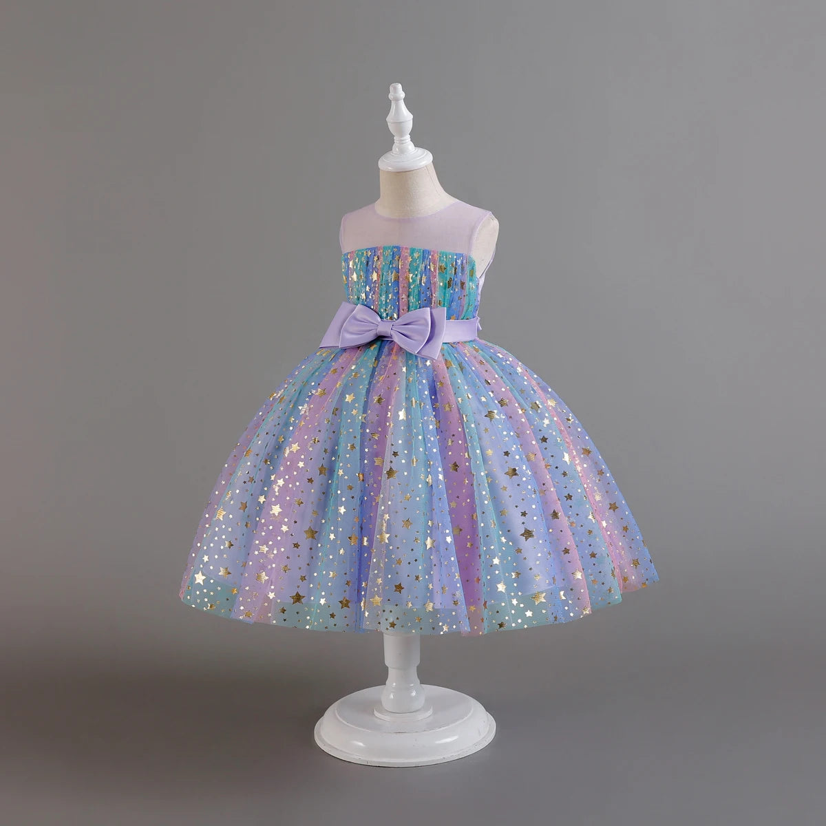 1-10 Years Baby Girl Clothing Rainbow Sequins Dress For Christmas Halloween Brithday Party Kid Girl Wedding Princess Dresses