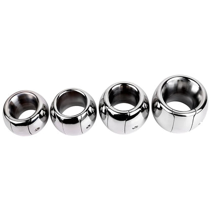 LEZEE Stainless Steel Semen Lock Rings Scrotum Drop Ring Heavy Metal Testicular Stretcher Rings Weight Hanging BDSM Cockring