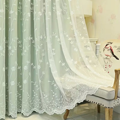 1pc European Luxury Double Layer Blackout Curtain,Top Eyelet for Easy Hanging,Floral Pattern for Living Room Bedroom Decor