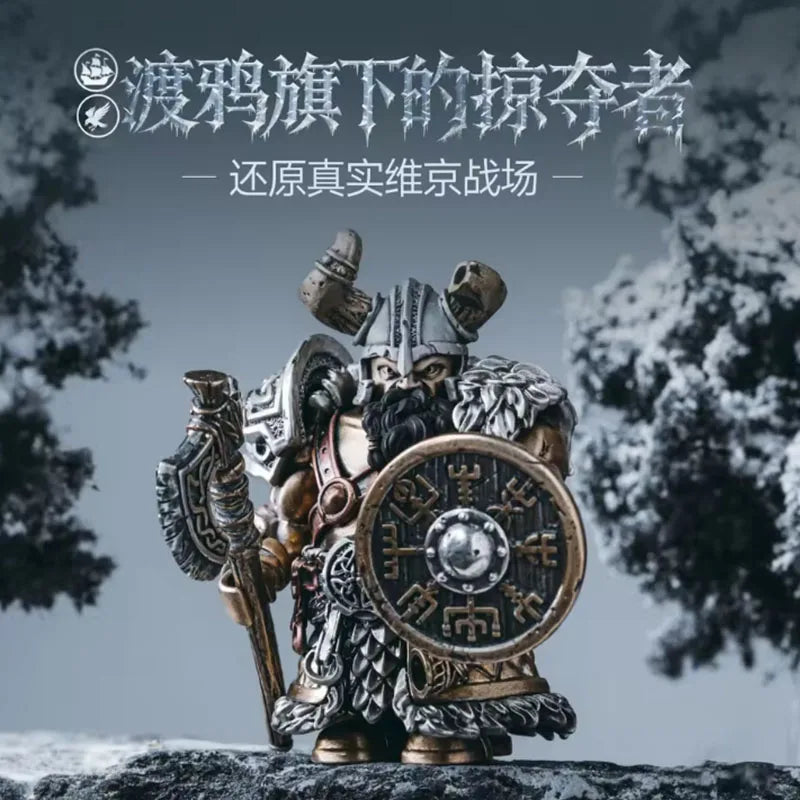 Original Logo Viking Raider Robber Building Blocks Warrior Magnetic Bricks Toys Detachable Metal Figurine Exquisite Box Version