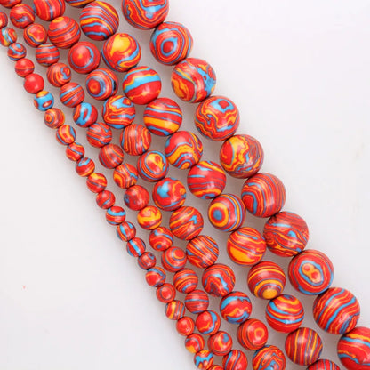 Natural Stone Beads Blue Malachite 8mm Polished Round Smooth Gemstone Beads for Jewelry Making 15 Inch
