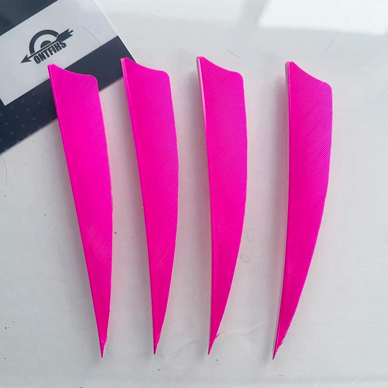 ONTFIHS 50PCS Archery Fletching RW 4" Shield Arrow Feathers with Natural Turkey Feathers