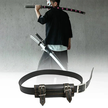 Demon Slayer Anime Cosplay Prop Japanese Samurai Sword Waist Sleeve Straps Ninja Katana Scabbard Belt Holder Katana Belt Holster