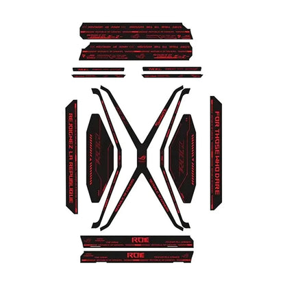 15pcs DIY Stickers For ASUS HYPERION GR701 Case,MOD ROG Anime Gaming Cabinet Decorative Suede Stickers Cover