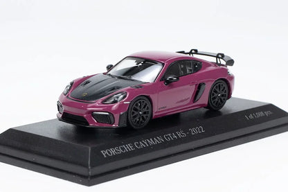 Minichamps 1:64 Cayman GT4 RS simulation limited alloy car model, children's birthday toys gift trendy accessories.
