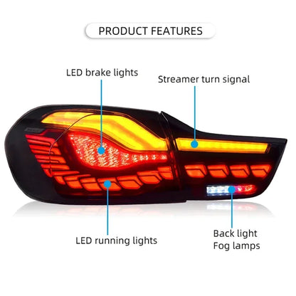 4PCS LED Tail Lamps for BMW F32 F36 425i M4 GTS LED Tail Light Rear Fog Brake Turn Signal Automotive Accessories
