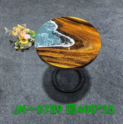 Stunning Epoxy Resin Live Edge Wood Table, Unique Handmade Art Piece for Dining Room, Office, Natural Wood and Resin ,Customized