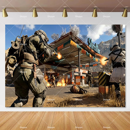 Call of Duty Theme Backdrop Kids Birthday Decorations Party Supplies Banner Poster Stimulating Game Boys Favor Gifts Photo Props