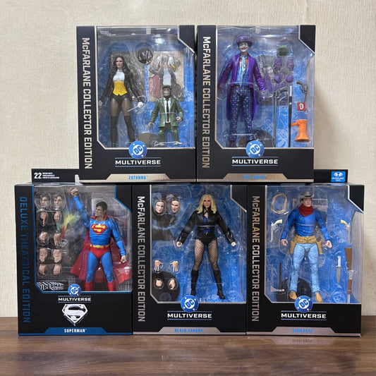 Mcfarlane Toys DC Collector Edition Black Canary/Vigilante/The Joker/1978 Superman/Zatanna 18cm Action Figure Model Doll