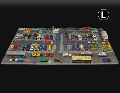 80CM 1:64 Scale Model Car Scene Mat Large Parking Lot Mat for Diecast Vehicle Scene Display Toy Mouse Pad Scene Show Toy