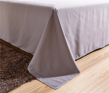 Spring Summer Autumn 1Pc 100% Polyester  Flat Sheet Solid Color High Quality Bed Sheet Various Sizes Can Be Customized