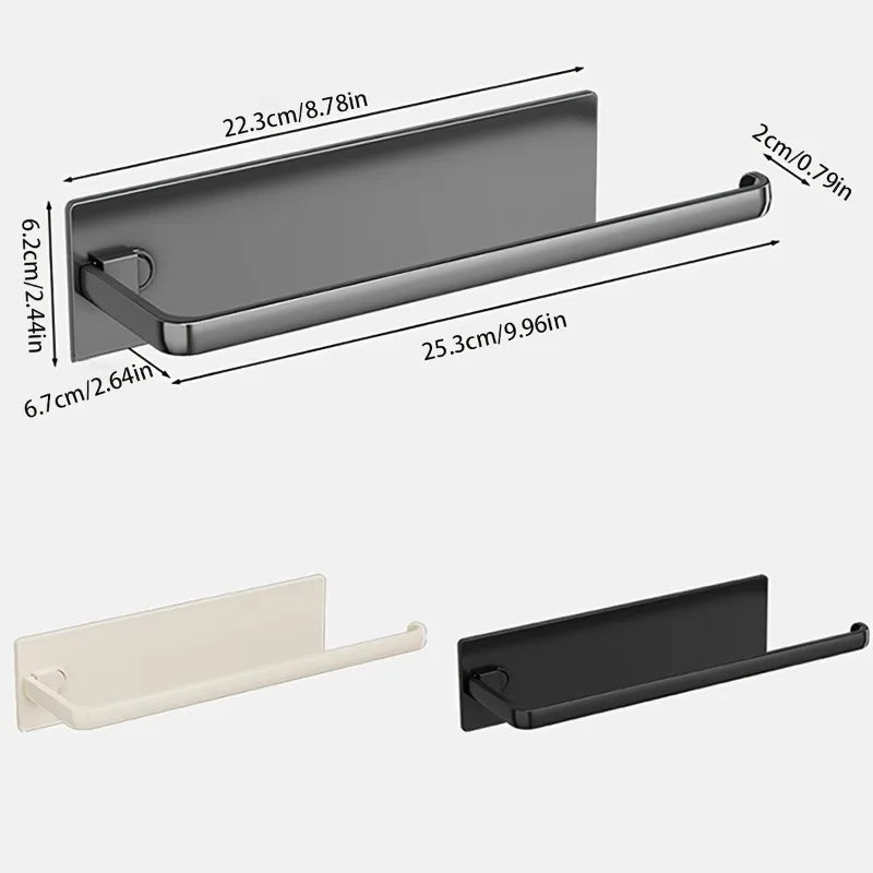 1 PCS Modern Kitchen Tissue and Towel Rack, Made Sturdy Metal, No Need for Drilling Installation, Saves Space, Suitable for Home
