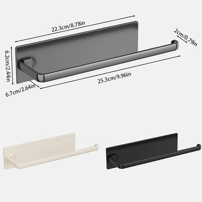 1 PCS Modern Kitchen Tissue and Towel Rack, Made Sturdy Metal, No Need for Drilling Installation, Saves Space, Suitable for Home