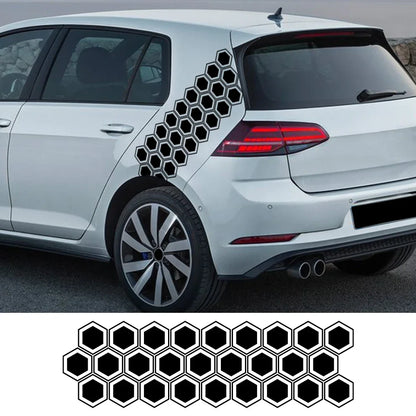 Honeycomb Hexagonal Graphics Car Vinyl Decal Car Body Side Sticker Waterproof Modification Decoration Auto Tuning Accessories