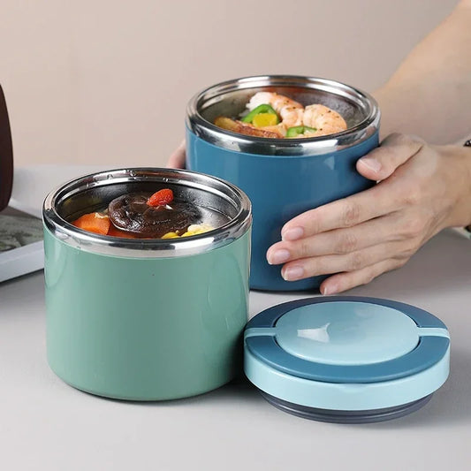 630/1000ml Insulated Food Jar, Stainless Steel Thermos Lunch Box, Heat Keeping Soup Container for School, Office