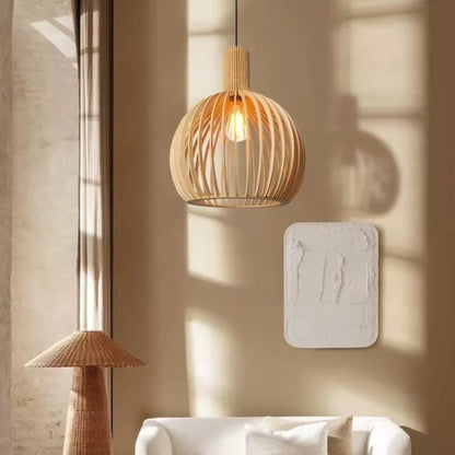Restaurant Wabi-sabi Lustre LED Pendant Light Foscarini Solid Wood Chandelier for Island Counter Loft Art Home Decor Lamp Design