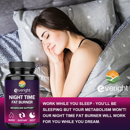 Night Fat Burner - Boost Metabolism, Improve Sleep & Curb Cravings for Effective Weight Loss (Men & Women)