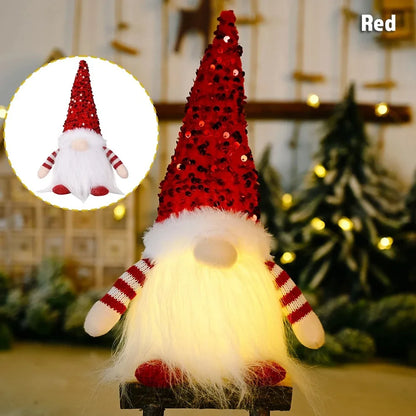 Glowing Gnome Christmas Faceless Doll 30cm Tree Decorations 2026 Night Light Xmas Gift Navidad 2027 New Year Home Decor