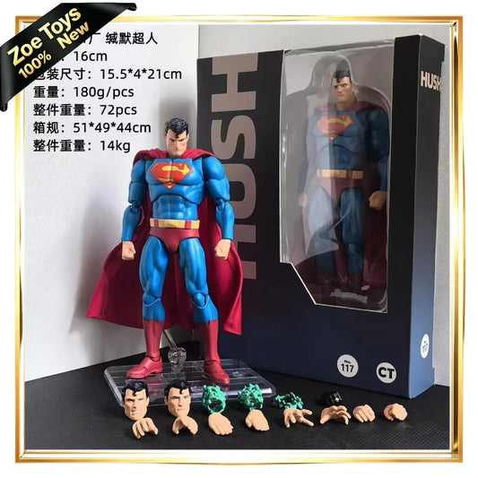 In Stock CT Factory MAFEX No.117 Superman HUSH Comic Ver. DC JL 16cm Articulated Action Figure Limited Collectible Toy