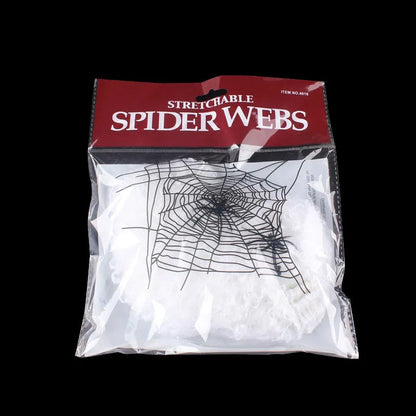 Halloween Decoration Spider Web,Artificial Cobweb,Stretchy Cobweb With Spider,Horror Gothic Haunted House Home Decor