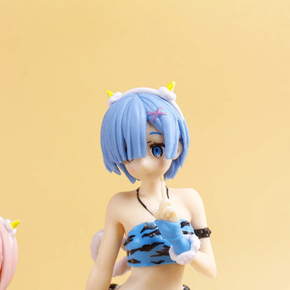 New Anime Figure Pajamas Leopard Bikini Sitting Posture Girl PVC Action Collection Model