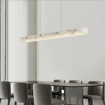 Natural Marble Pendant Light LED Minimalist Chandelier Hanging Ceiling Fixtures for Kitchen Island Dining Room Bar