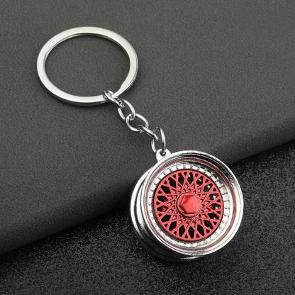 Stainless Steel Car Keychains Brake Disc Turbocharger Gear Design Keyrings Creative Mechanical Car Parts Keychain Gift for Men