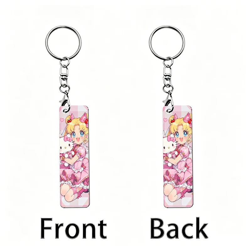Sailor Moon Acrylic Keychain Backpack Anime Figures Two-dimensional Peripheral Keyring Pendant Decorative Ornament Keychains
