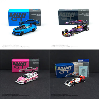 MINIGT 1:64 McLaren MP4/4 #12 Ayrton Senna Bugatti W16 Mistral Oracle Red Bull Racing RB19 #1 Alloy Diecast Car Model Collection