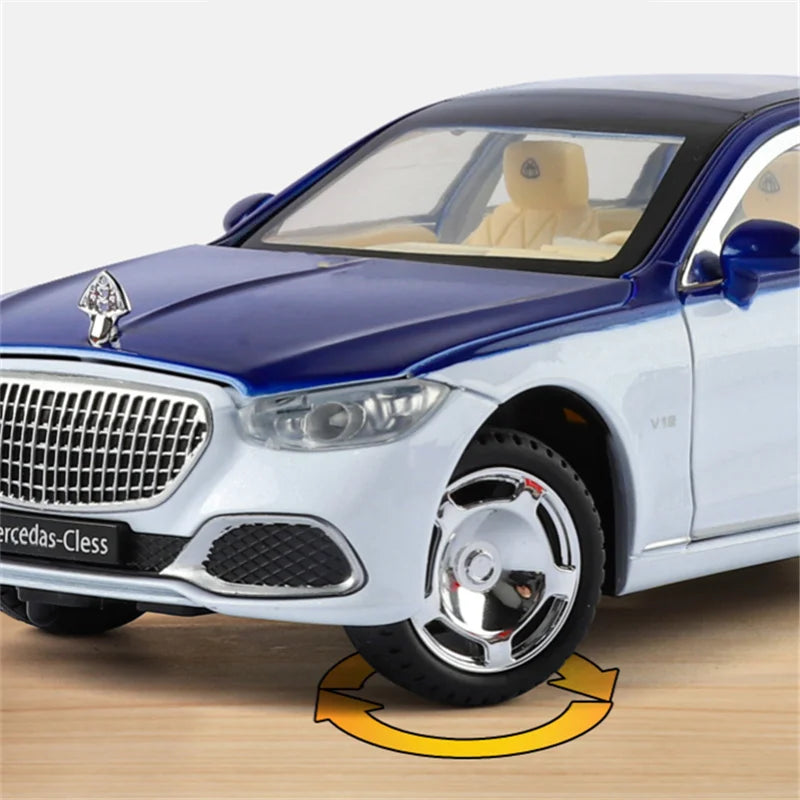 Key Control 1:22 Maybachs S680 Alloy Luxy Car Model Diecasts Metal Vehicles Car Model Simulation Sound Light Childrens Toys Gift