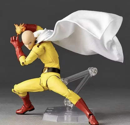 Hot One Punch Man Saitama Amazing Yamaguchi Revoltech Saitama In Stock Anime Action Collection Figures Model Toys Gifts