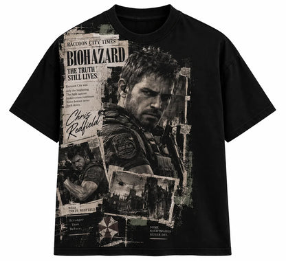 Ada Wong Graphic T‑Shirt, Resident Evil Y2K Streetwear Tee, Vintage Game Character Print Casual Loose Unisex Short Sleeve Top