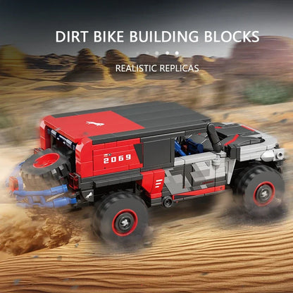 438PCS Off Road Rally Car Building Blocks City SUV Racing Vehicle Model MOC Bricks Educational Puzzle DIY Toys Holiday Gifts