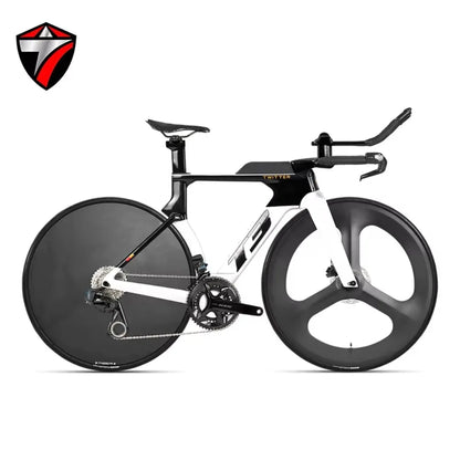 TT Bicycle Disc Brake Time Trial Triathlon Complete Bike T3 Carbon Fiber Wheelset 24 Speed ETap AXS-12S Lightweight Full