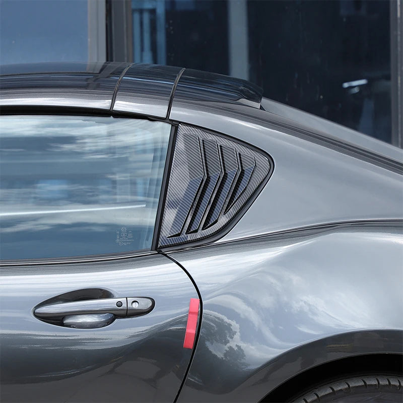 For Mazda MX-5 ND 2016-23 ABS Matt Black Car Rear Window Triangle Deflector Cover Trim Sticker Car Accessories (Hardtop Version)