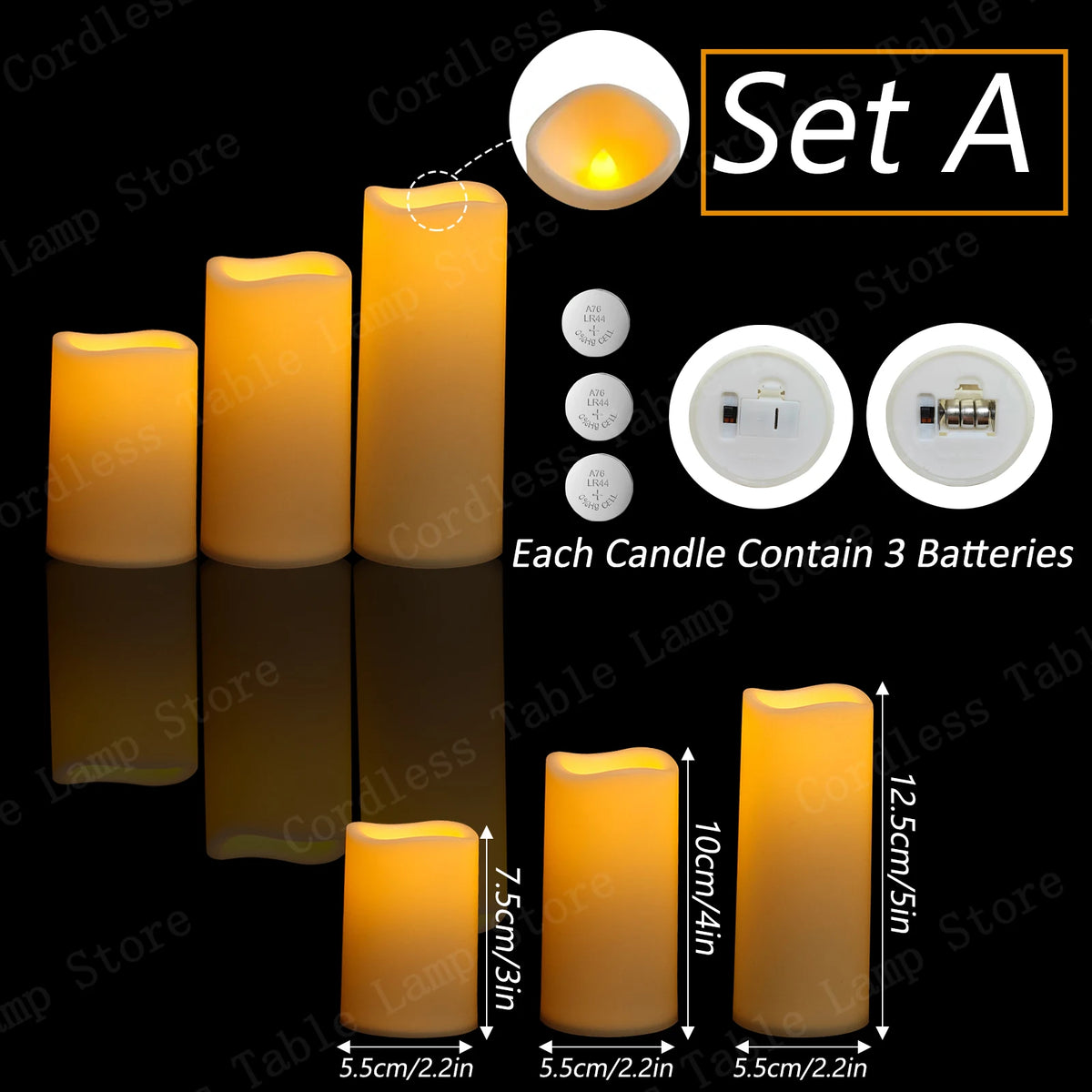 9-300Pcs Led Candles for Wedding Artificial Candle Concert Flameless Candle Battery Operated Pillar Candle for Table Centerpiece
