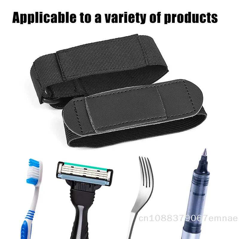 [Z]Aid Utensil Cuff Holder Strap Elastic Eating Assistance Cuff Spoons Forks Knife Fixing Band For Patients Elderly And Disabled