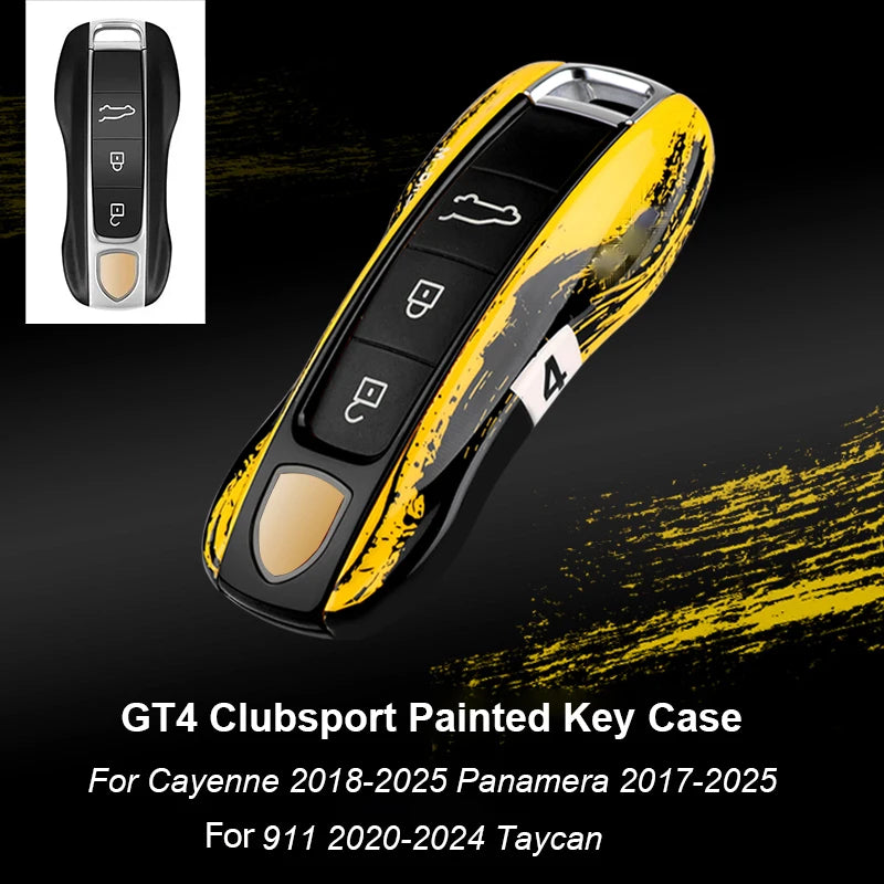 For Porsche Panamera Cayenne Macan 718 Cayman Boxster 911 Taycan 10-25 Car  Key Case Protective Shell Cover