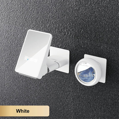 Luxury Brass Titanium LED Digital Display Wall Mounted Bathroom Faucet with Embedded 2 Cold and Hot Water Waterfall Basin Mixer