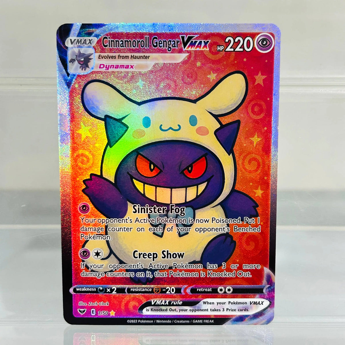 Gengar ex 094/151 English Card Holographic Foil DIY Premium Anime Collection Card