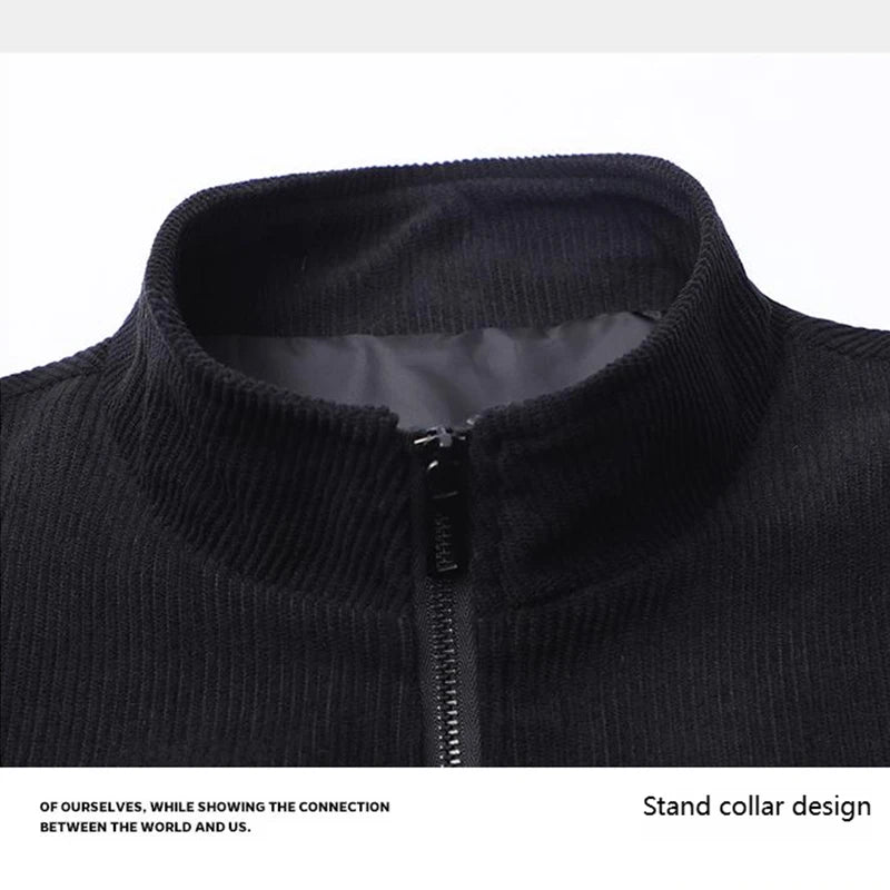 Men's Corduroy Lapel Jackets 2025 Men's Spring and Autumn New American Retro Brand Loose and Handsome Multi-pocket Cargo Jacket