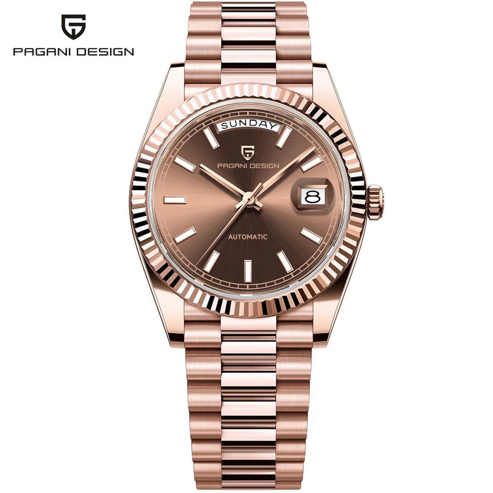 2026 New PAGANI DESIGN DD36 Men's Watches Rose Gold Automatic Watch For Men Mechanical Wristwatches AR Sapphire Luminous Clock