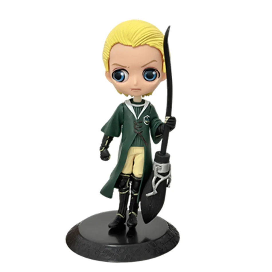 Anime H-arryed Q Version Pottered Action Figures Hermione Ron Malfoy Snape Collectible PVC Model Statue Desktop Decoration Gift